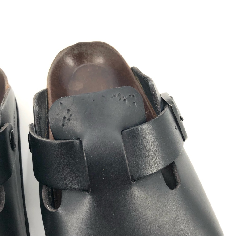 BIRKENSTOCK Boston Clog Smooth Black Leather 41 Slip On Comfort 10-10.5 Classic - Picture 4 of 14